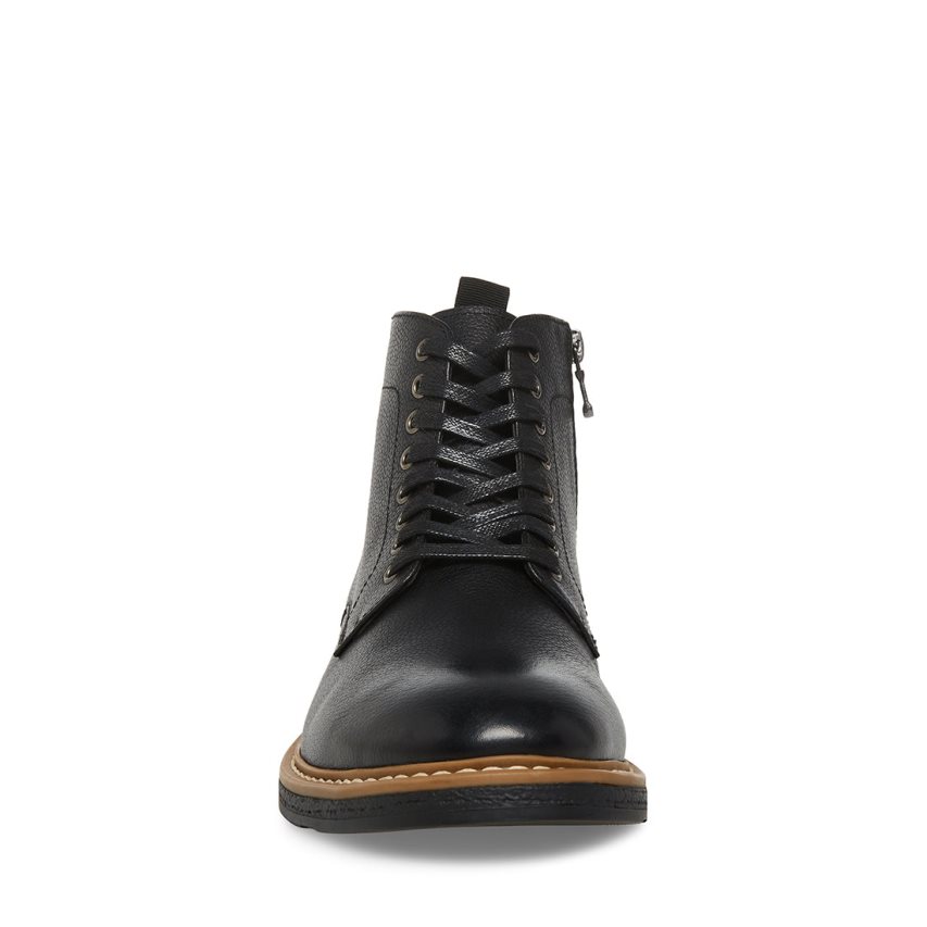 Botines Steve Madden Mitchell Cuero Hombre Negras | ES JL02S8